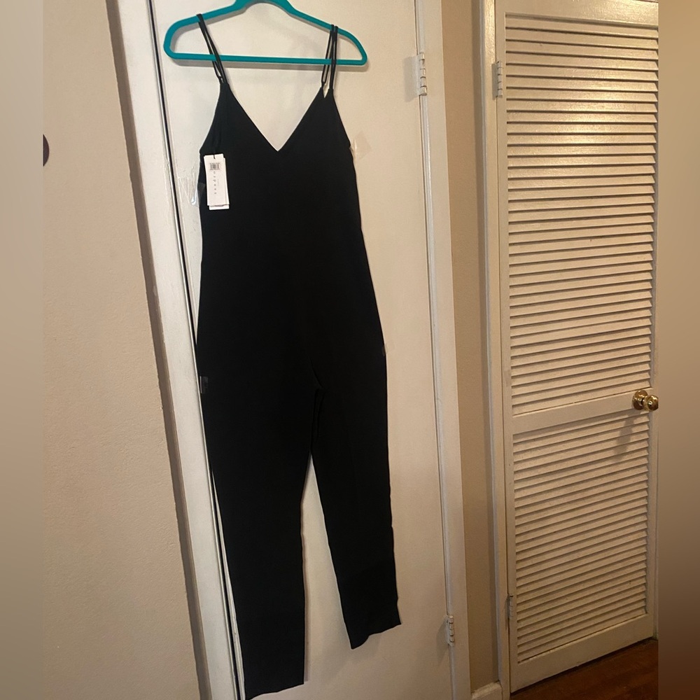 NWT SANDRO PURE NOIR JUMPSUIT. PARIS SIZE 38. Skinny look. Stunning!